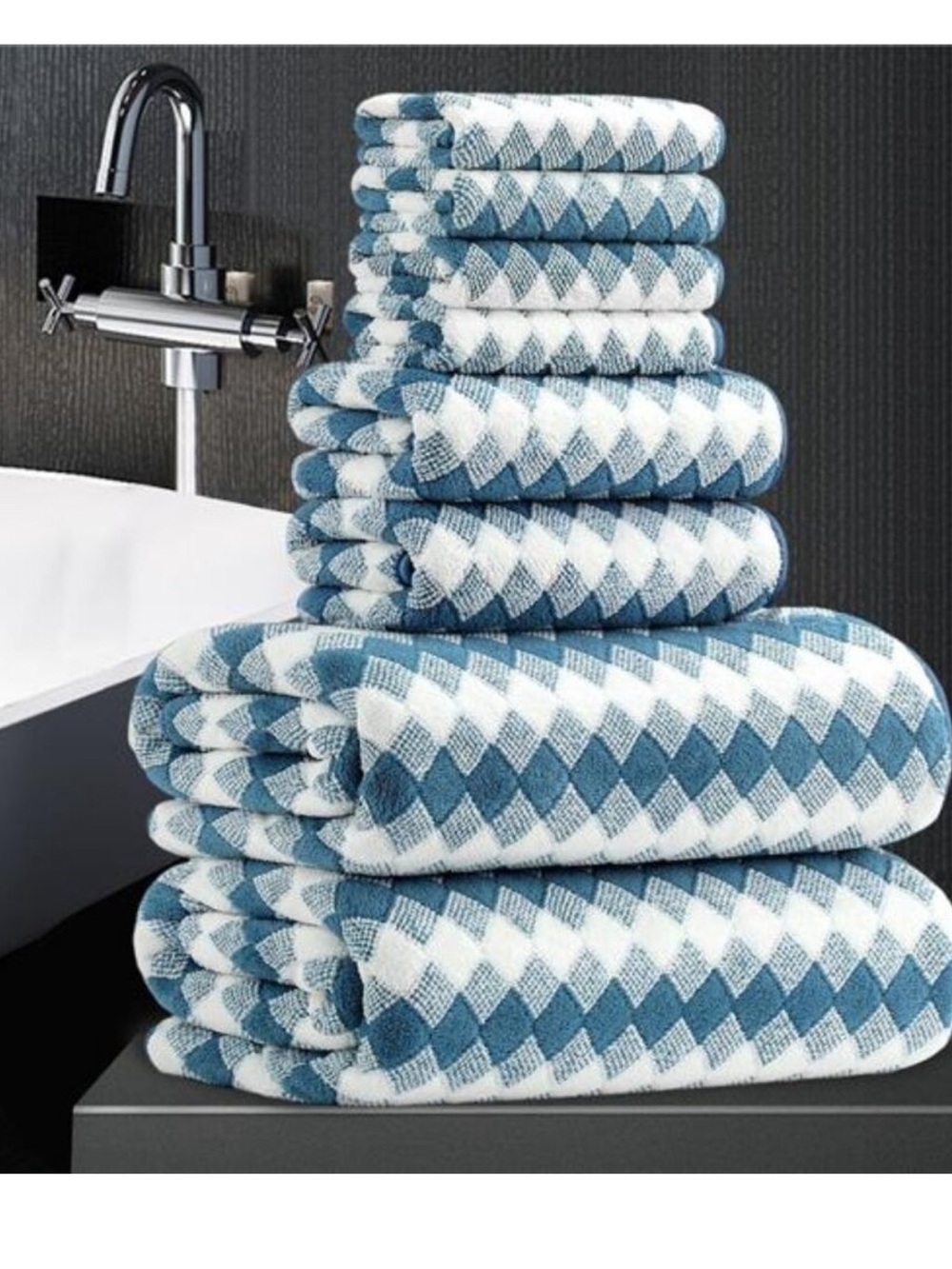 8 Piece Bathroom Towel Set |2 Oversized Bath Towels,2 Hand Towels,4 Washcloths|